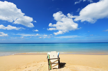 beautiful beach and tropical sea
