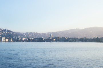 Fototapeta premium Como city panorama. Horizontal format