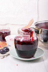 Homemade plum jam