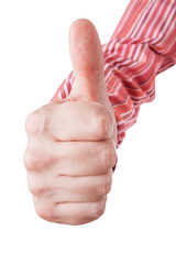 Thumbs up. Concept for agreement, positive, great...