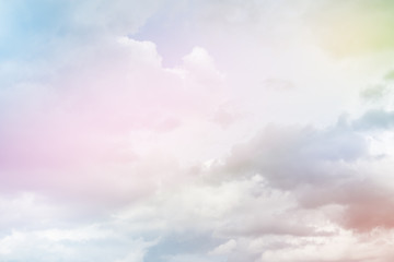 Fototapeta na wymiar Cloudy sky pink and blue colors.