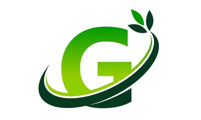 Swoosh Leaf Letter G