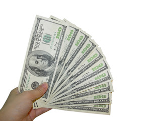 Cash. Money. US dollars. 100 dollar bills. one hundred dollar bills. paid.