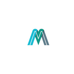 Initial Letter M Isolated Design Logo 