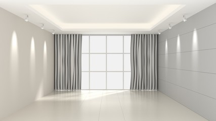 empty room 3D rendering