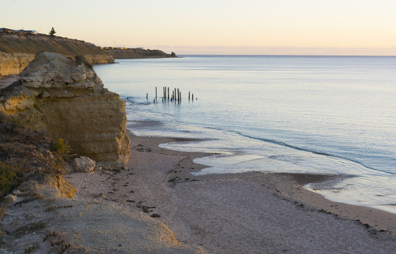 Jetty Ruins - Port Willunga, South Australia - Beach at Golden Hour 