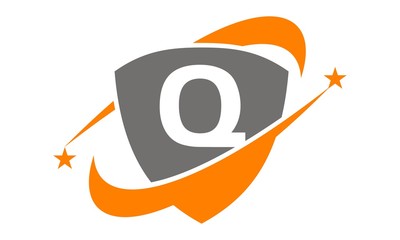 Shield Star Swoosh Initial Q