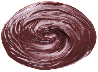 Melted chocolate or chocolate glaze.