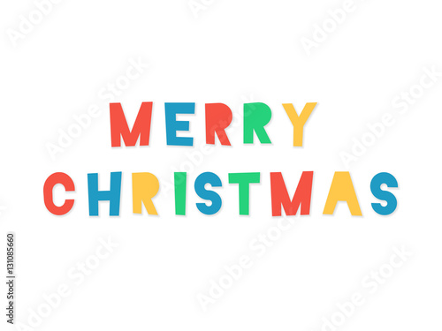 &quot;Merry Christmas letters cut from paper&quot; Stock image and royalty-free vector files on Fotolia