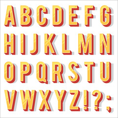 Vintage letters alphabet