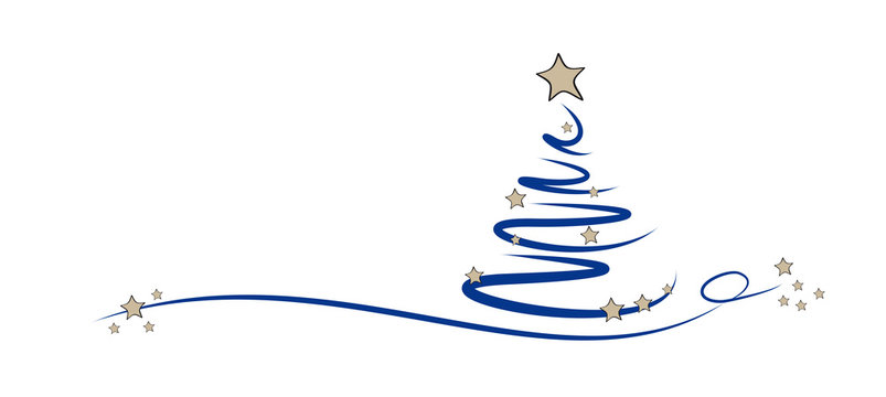 tannenbaum - blau-beige