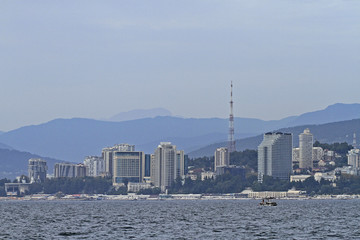 Obraz premium seaside, buildings and mountains in Sochi