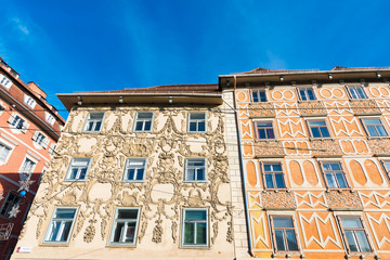 Historische Fassaden auf dem Grazer Hauptplatz, Luegghaus