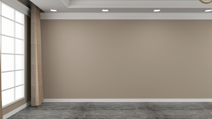 empty room 3d rendering