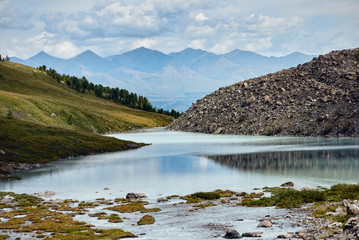 The river in Mountains Altai. Russia.