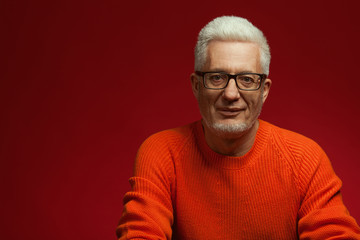 Fabulous at any age, Eyewear concept. Portrait of fashionable mature man