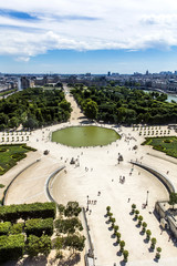 Obraz premium Aerial view of Jardin des Tuileries