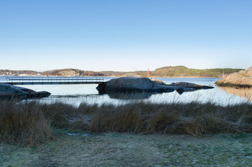 some bath seat in Gothenburg a cold winterday