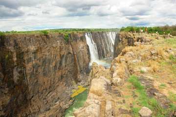 Fototapeta premium Victoria Falls in Zimbabwe on the Zambezi River 