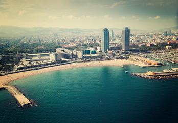 Obraz premium beach in Barcelona seaside