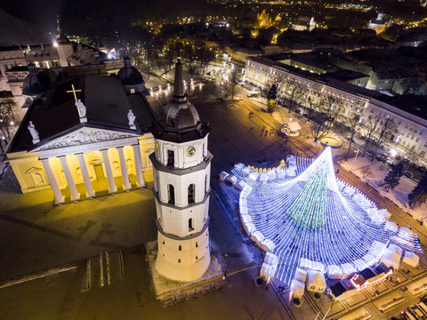 City of Vilnius during the Christmas time. 