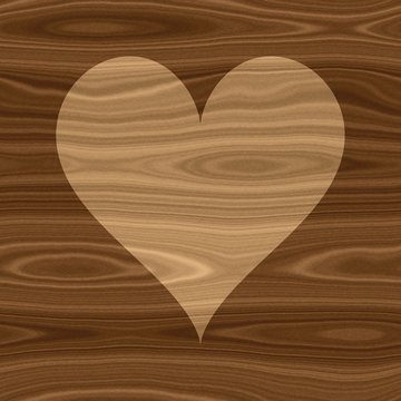 Empty wooden romantic natural heart background backdrop