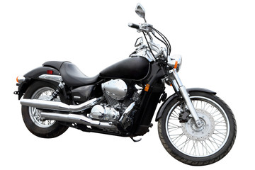 Obraz na płótnie Canvas Modern black motorcycle.