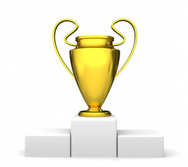 3D golden trophy