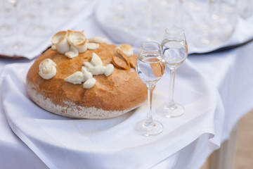 Obraz na płótnie Canvas Traditional polish wedding bread detail