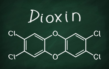 Structural model of DIOXIN - obrazy, fototapety, plakaty