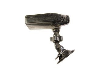 Car video recorder isolated on white background