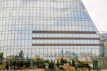 Fototapeta premium Reflection of Baku in the Flame towers