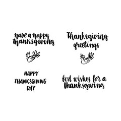Set Hand-drawn  inscription on thankcdiving theme. It can be used for a  invitation cards, brochures, poster, t-shirts, mugs etc.