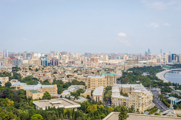 Fototapeta na wymiar View over Baku downtown, Azerbaijan
