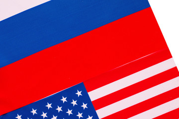 Flags of USA and Russia