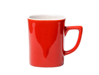 Red Cup on the white background isolated