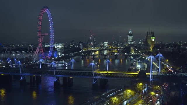 London landmarks cityscape at night