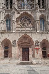 facade of Santa Maria Cathedral in Burgos city