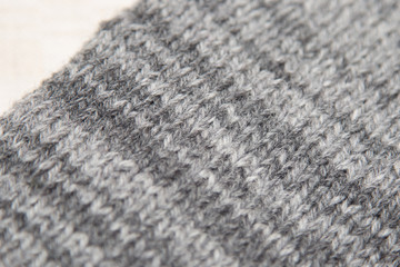 Handmade knitted pattern closeup