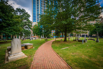 Cemetery in the historic Fourth Ward of Charlotte, North Carolin