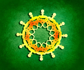 Decorative design element Pattern with geometric ornament. Circular arabic ornamental symbols. Multicolor brush painting. Islam, Arabic, Indian, ottoman motifs.