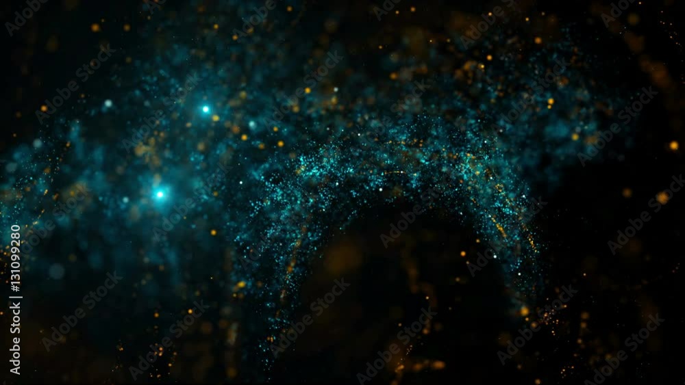 Fototapete abstract background 3d render. chaotic particles with random size. twisted massive of particles with