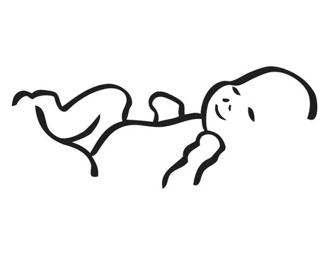 Baby liegt