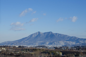 冠雪筑波山