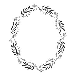 Oval floral wreath