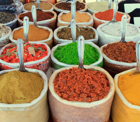 Assortment of powder spices