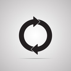 символ плоский для веб circulation цикл круговорот стрелки - obrazy, fototapety, plakaty