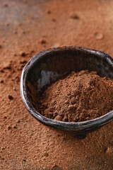 Cocoa powder as background