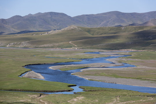 Am Fluss Orchon - Mongolei