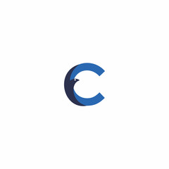 Letter C Eagle Logo